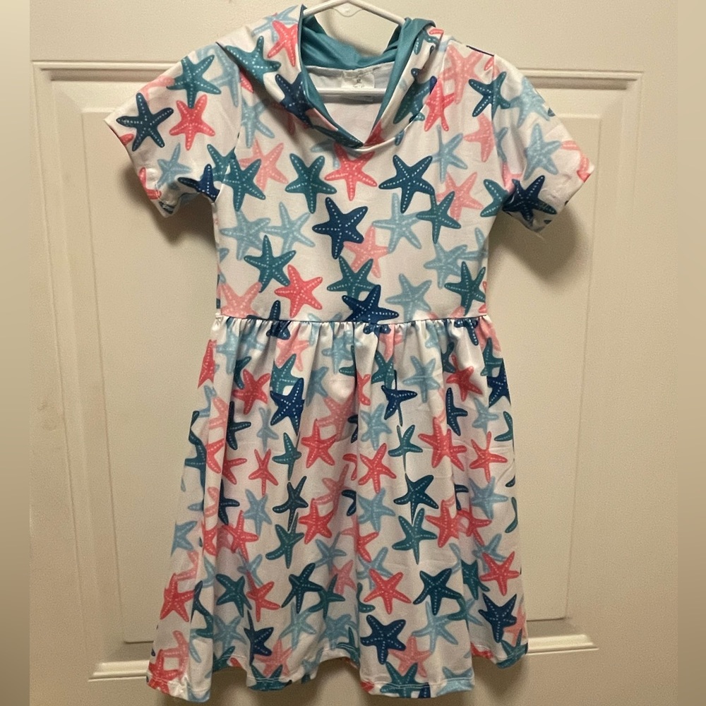 Starfish hooded dress Sz 5/6